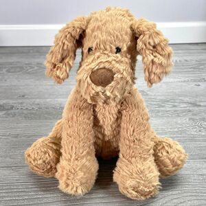 Jellycat Fuddlewuddle Puppy Plush 9" Tan Light Brown Sitting Stuffed Animal